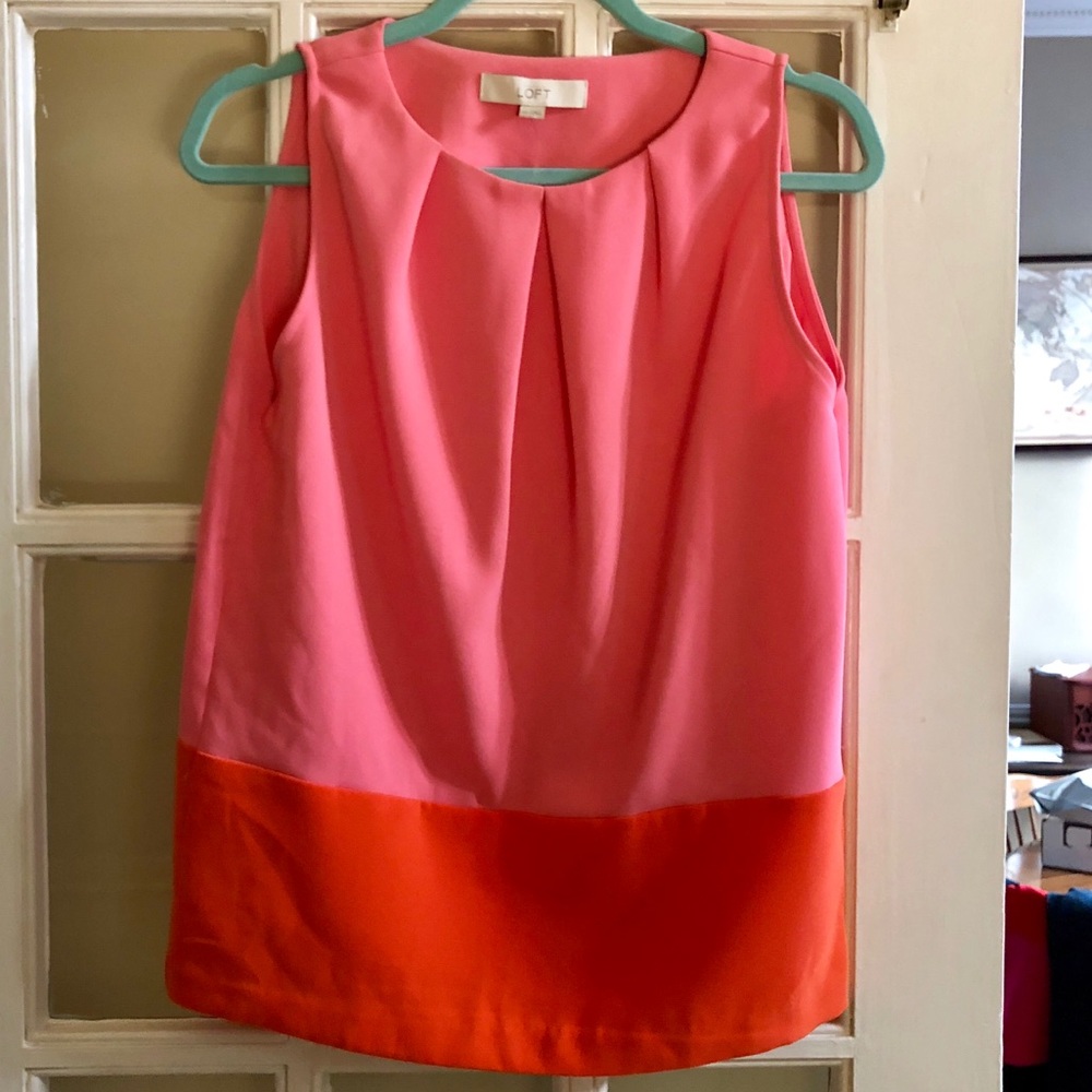 NWT Loft Color Block Tank XS